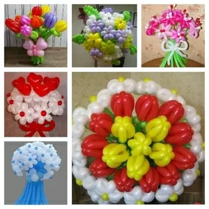 Букеты из воздушных шариков ко Дню матери